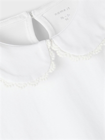 NAME IT Bluse Med Krave Felia Bright White